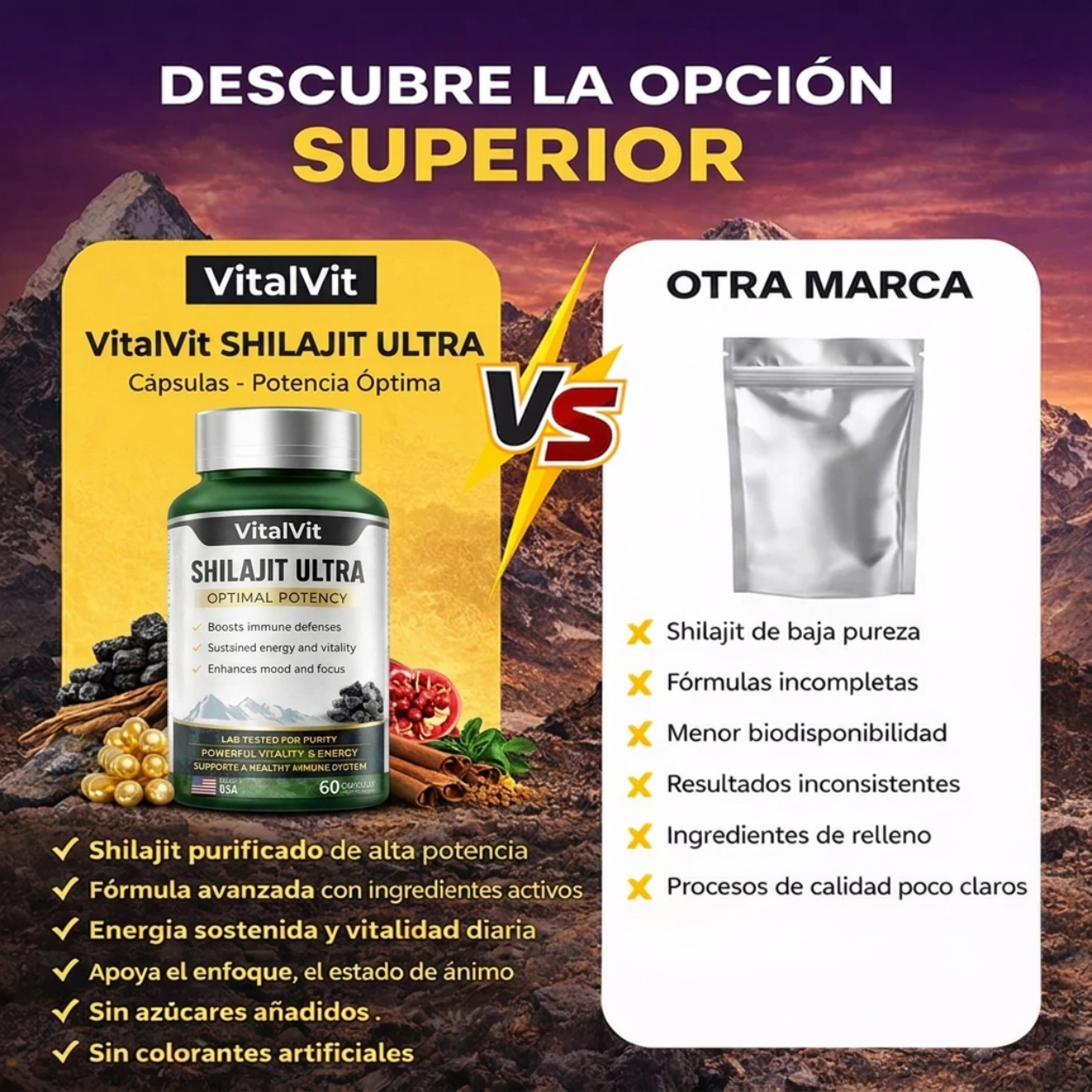 Shilajit Ultra™ Potencia Natural Masculina